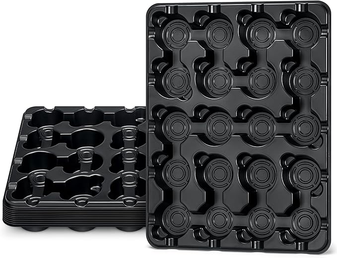 homenote 3 Inch Seed Starting Trays 10 Pack, 20-Cell Seedling Starter Trays for Indoor Outdoor Growing, Plant Starter Germination Trays for Pots Seedlings 3" Opening Compatible Pots