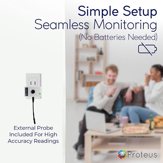Proteus AMBIO - Wifi Temperature Humidity sensor with Buzzer and Email/Text Alerts
