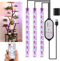 Hywyimlait 7.8'' LED Grow Light Strips, Grow Lamps for Indoor Plants Full Spectrum, Plant Light with 4/8/12H Timer, 10 Dimmable Levels for Seedling Succulent,Best Match for Plant Shelf, 3 Head