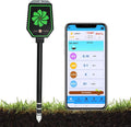 8-in-1 Bluetooth Soil Meter for pH, EC, Moisture, Fertility, Temperature, Light, and Humidity Monitoring with Real-Time App Control, Data Logging, and Precise Calibration for Plant Care