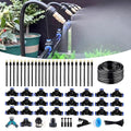 100FT Drip Irrigation Kit, Automatic Garden Watering System with Tool-Free Quick Connectors, 360° Bending Droppers & Copper Misting Nozzles for Greenhouse, Patio, Lawn & Vegetable Garden. (30M)