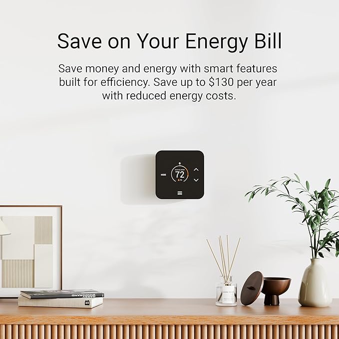 Lux TQ1 Smart Thermostat for Home, Programmable WiFi with Matter Protocol for Temperature Control, C-Wire or Power Bridge Required - Works with Apple Home and Google Home - termostato inteligente wifi