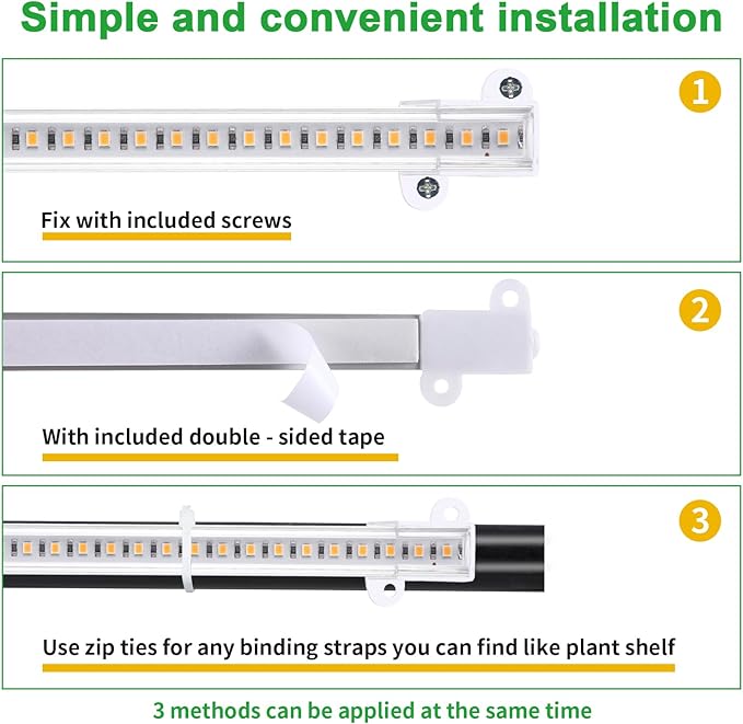 13 Inches LED Grow Light Strips, Grow Lights Match The Flower Stand for Indoor Plants Full Spectrum 3500K Plant Lamp with 3/9/12H Timer, 10 Dimmable Levels for Seedling Succulent, 2 Head 2 Pack