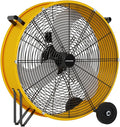 30 Inch Industrial Drum Fan 14000 CFM Ultra High Velocity Floor Fan for Large Warehouse, Shop & Gym - 3-Speed Heavy Duty Metal Cooling Fan with 360° Tilt, Rolling Wheels & UL Safety Listed