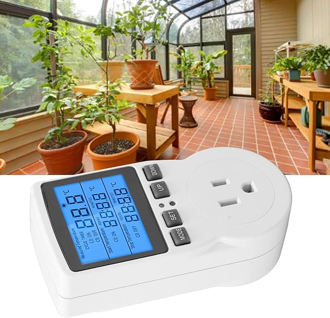 DIGITEN WTC100 Wireless Thermostat Outlet, Greenhouse Reptiles Cooling Heating, Remote Control (US Plug)