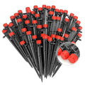 50 Pieces Adjustable Irrigation Drippers, Adjustable 360 Degree Water Flow Drip Irrigation System,Drip Emitters Perfect for 4/7mm Tube by Korty