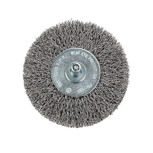 Forney 72254 Wire Wheel Brush, Coarse Crimped with 1/4" Round Shank, 3"