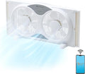Comfort Zone 9-Inch Smart WiFi Twin Window Fan – 3-Speed Dual Blade Fan with App & Voice Control, Reversible Exhaust, Cooling & Circulate Modes, Expandable 23.5" to 37", Bug Screen