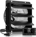 VEVOR 12 inch Exhaust Fan, Wall Mounted Attic Fan with Variable Speed, Temperature & Humidity Controller, 1500 CFM, Automatic Shutter