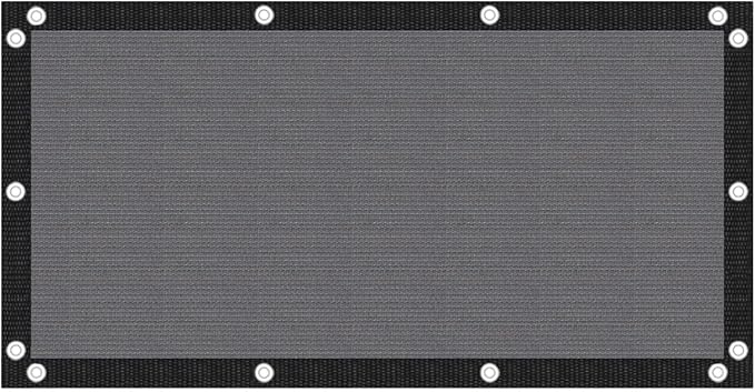 VICLLAX 90% Shade Fabric Sun Shade Cloth with Reinforced Grommets, Outdoor Sun Screen Fabric for Outdoor Patio Garden Pergola Cover Canopy 3x6 FT, Dark Grey