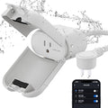 ELEGRP PQR11 Outdoor Smart Dimmer Plug Waterproof IP66, Smart WiFi Plug Compatible with Alexa & Google Assistant, Outdoor Dimmer for String Lights, No Hub Required, UL Certified, 1 Pack, Grey