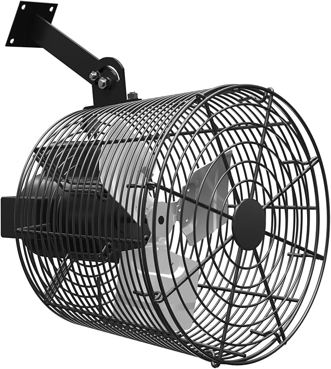 Greenhouse Circulation Fan Air Circulation Fan 1/10 HP 115V Ceiling Wall Mount Fan High Speed Circulation Fan for Greenhouse, Warehouse, Patio, Garage 1470CFM, ETL Listed