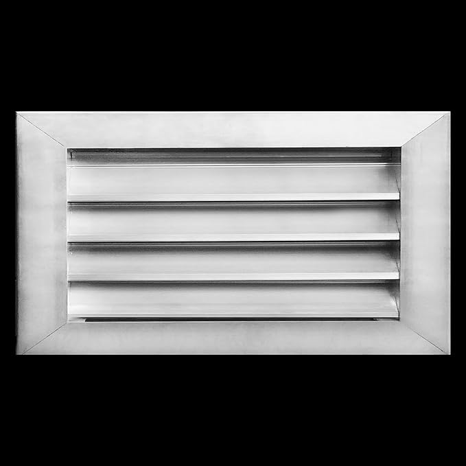 HVAC Premium 24"W x 10"H Aluminum Exterior Gable Louver Vent for Walls & Crawlspace - Weather-Resistant Air Grille with Screen Mesh - [Outer Dimensions 25.75"W x 11.75"H]