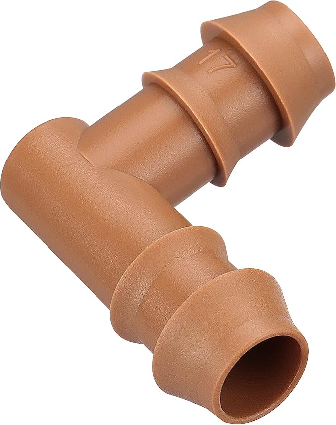 Drip Irrigation Fittings Kit for 1/2 Inch Tubing, 20 Pieces Drip Irrigation Parts for Drip Sprinkler System - 8 Couplings, 6 Tees, 6 Elbows, Drip Line Connectors for 1/2" Drip Irrigation Hose