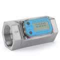 2 Inch Digital Turbine Flow Meter | Fuel Flow Meter, 15.8-132 GPM, NPT Thread | for Diesel, Gasoline, Water | LCD Display Supports Gallon, QTS, PTS, L, m³