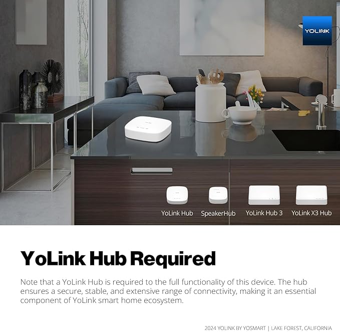 NSF Certified YoLink FlowSmart All-in-One Smart Water Meter & Auto Shutoff for 1.5" Pipes, LoRa Long-Range, Real-Time Leak Detection, 10-Year Battery, 80+ Device Ecosystem, Hub Required