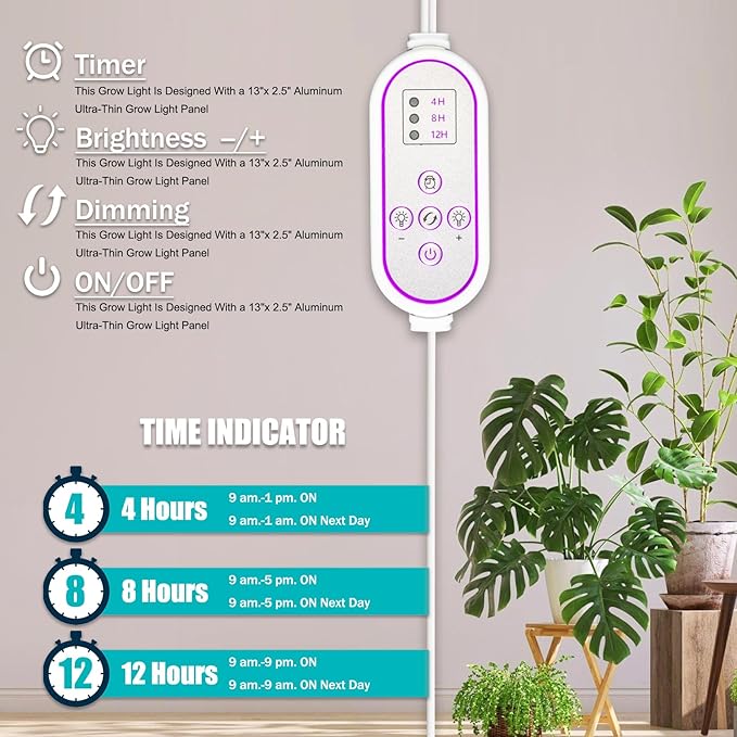 LED Grow Lights for Indoor Plants Full Spectrum, LED Plant Light with Stand (270 LEDs Stand)