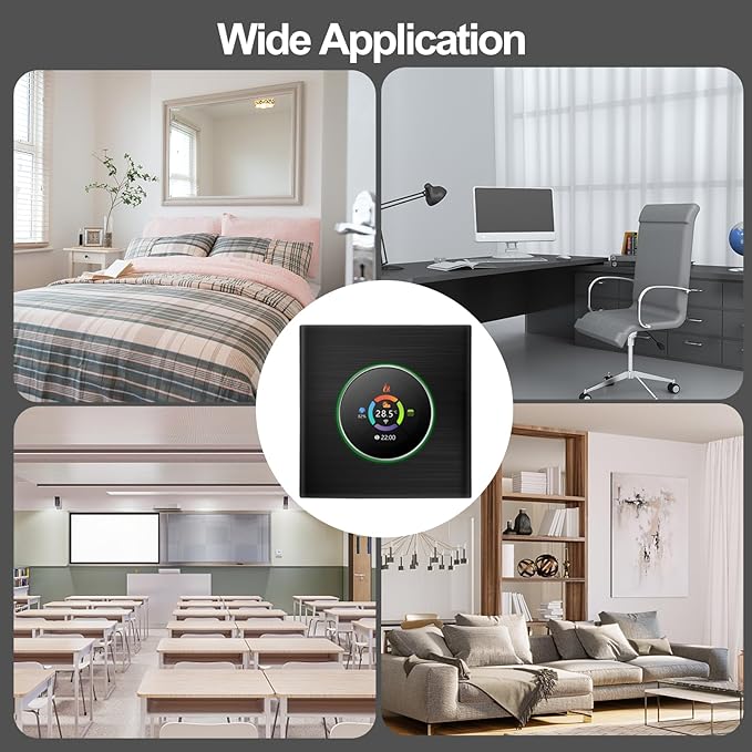 Docooler WiFi Smart Thermostat Temperature Controller Weekly Programmable Button Control/Mobile APP/Voice Control Compatible with Alexa/Google Home/Tuya App - for Water/Gas Boiler 5A
