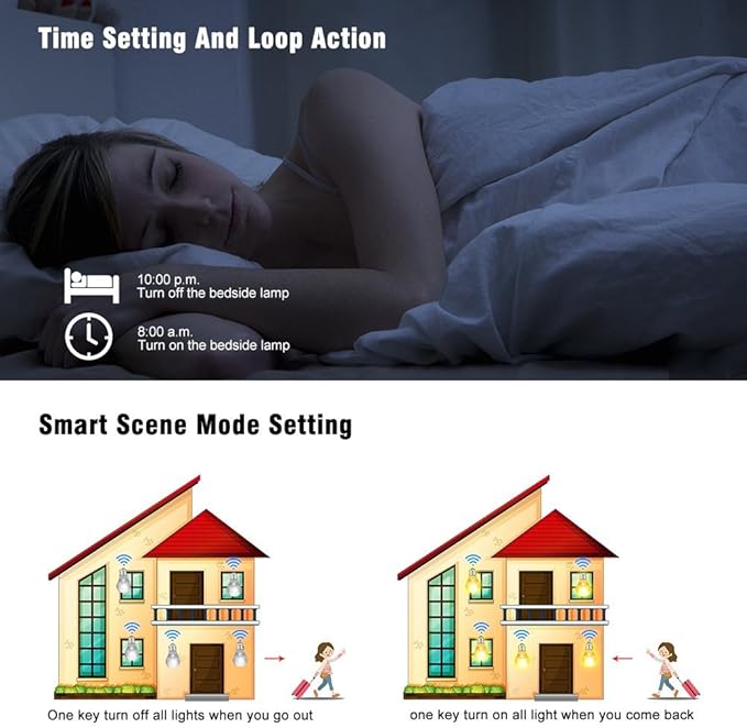 Yasorn WiFi Smart Switch eMylo Wireless Relay Light Switch Tuya Remote Control Module 2.4Ghz WiFi Home Automation Timer Switch Compatible with Alexa Echo Google Home 4 Pack