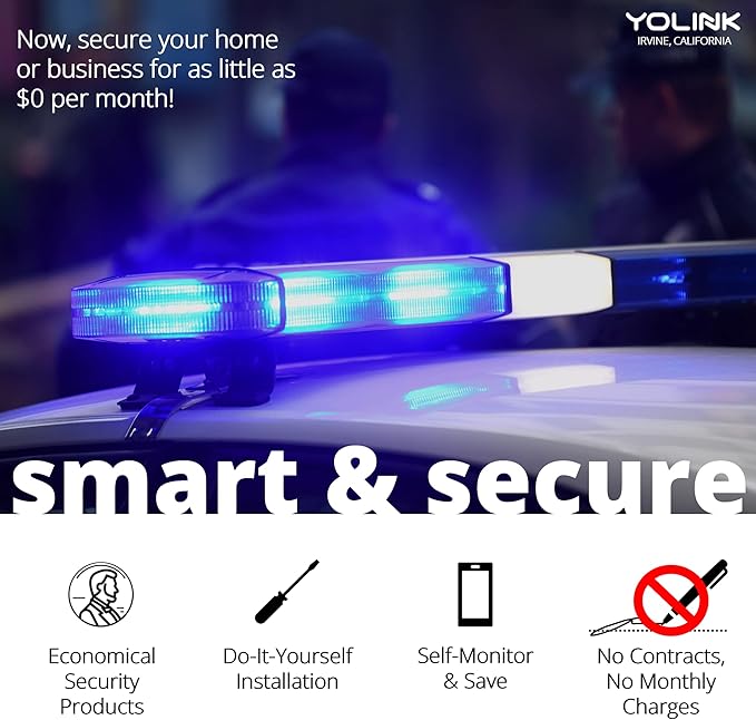 Smart Siren Alarm, Wireless Home Security Alarm with 110 dB Loud Audible Alerts, Remote Control, Compatible with Alexa, Google, Home Assistant, IFTTT - Hub Required
