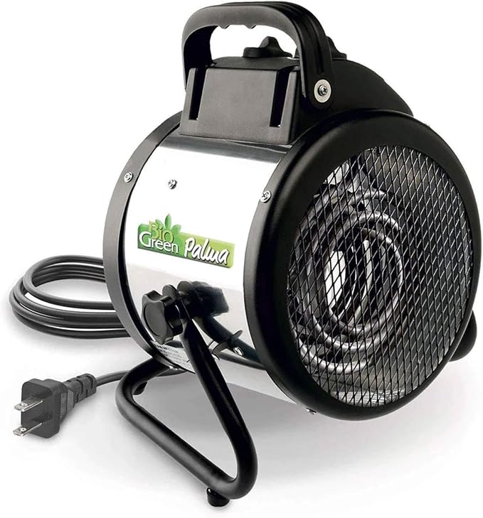 Bio Green PAL 2.0/US Palma BioGreen Basic Electric Fan Heater for Greenhouses, 2 Year Warrenty, 11 x 8 x 12.5" / 280 x 195 x 315 mm