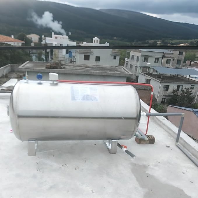 LZMZMQ Stainless Steel Pressure Tank 25 40 50 66 80 Gal, Horizontal Water Pressure Surge Tank with Complete Kit, Outdoor Water Storage Containers(95x65cm/37x25in (200L/52.8Gal))
