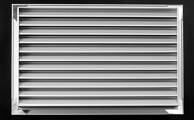 HVAC Premium 18'' w X 12'' h Aluminum Privacy Door HVAC Air Grille -V Shaped Louvers Ensure 100% View Block - Supply or Return [Outer Dimensions: 19'' w X 13'' h]
