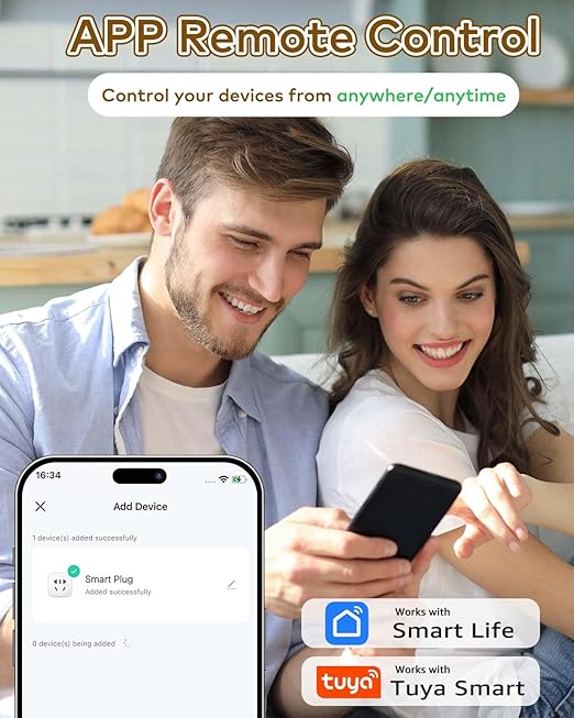 NineLeaf Smart Plug, WiFi Plugs Compatible with Alexa and Google Home, Smart Outlet Timer with APP Remote Control, 2.4GHz Wi-Fi Only, No Hub Required, TUV FCC Listed,2 Set(2 Wi-Fi outlets+2 switches)
