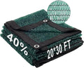LOVE STORY 20x30FT 40% Dark Green Shade Cloth Sun Shade Net with Grommets Sunblock Net Mesh Tarp for Garden,Plants Cover,Greenhouse and Patio