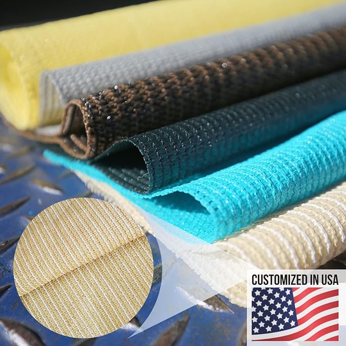 E&K Sunrise 8' x 50' Sun Shade Fabric Roll Outdoor Sun Shade Cloth Pergola Cover for Backyard Garden Patio Deck Greenhouse (Beige)