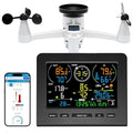 Urageuxy Weather Station, Weather Stations Wireless Indoor Outdoor with 7-in-1 Outdoor Sensor, Smart WiFi Weather Monitor-Rain Gauge, Wind Speed, Temperature, Humidity, UV, Light, Weather Forecast