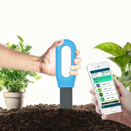 iLight Smart Plant Soil Moisture Meter + App | Bluetooth Soil Sensor + Notifications | Wireless Plant Care Remote Monitoring, Smart Garden Planting Device Indoor Outdoor Plants | Moisture System Gift