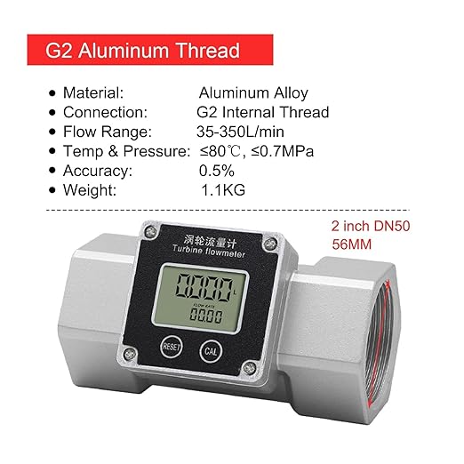 Flow Meter Digital Liquid(2 inch Al Alloy)