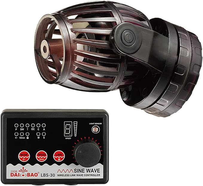 2400 GPH 24V Propeller Wave Maker Pump - ECO Quiet Sine Wave Circulation Pump with Digital Controller for Marine & Coral Reef Aquariums - 2 Pack