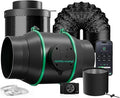 MARS HYDRO iFresh 6'' Inline Duct Fan Combo,Quiet Grow Tent Ventilation System Kit with Variable Speed Controller ，Carbon Filter and Ducting, Exhaust Fan Kit for Grow Room Cooling