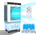 CAYNEL Evaporative Air Cooler, 120W Cooler with 8 Gallon Water Tank, Touch Screen and Remote Control, 12 Hour Timer, 3 Fan Speeds, Outdoor Air Cooler for Yard, Patio, Porch, Factory