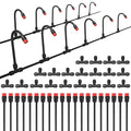MIXC 20pcs 360° Adjustable Drip Irrigation Stream Emitters for 1/4" Drip Irrigation Tubing, Only 20pcs Push-to-Connect Drip Emitters and Quick-Connect Three-Way Tubing Fittings