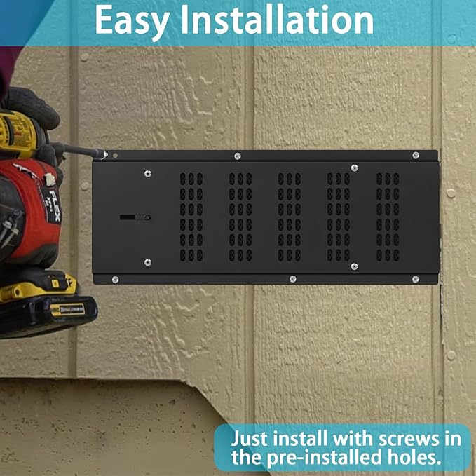 Foundation Vent Cover,Crawl Space Vent Cover for Foundation Garage Attic Home Improvement,16"x6.5" 3PCS Outdoor Crawl Space Air Wall Vent Cover with Damper&Screen to Reduce Moisture,Black