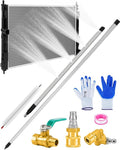 AutoEC 4500 PSI Radiator Cleaning Wand Set, 47" & 24" Water Air Wands for Cars Trucks Heavy Equipment, Stainless Steel Radiator Cleaner Kit for Farm & Fleet Maintenance