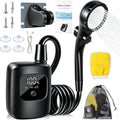 Smart Portable Shower Pump, Rechargeable 2400/6000mAh Battery Powered Outdoor Shower, IPX8 Waterproof, with Intelligent LED Display & 4 Spray Modes, for Outdoors, Camping (Type-A)
