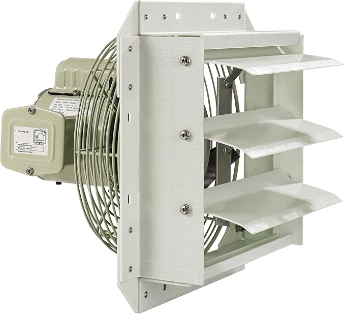 iLIVING 10-Inch Corrosion Resistance Shutter Exhaust Fan, Single Speed