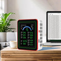 TianfuSpanda18-in-1 Smart Air Quality Monitor Indoor, CO2/CO/HCHO/TVOC/C6H6/PM0.3-10 Detection, Real-Time Data Logging & Bluetooth Sync, AQI Alarm, Type-C Charging for Home/Office/Car (2.8" Display)