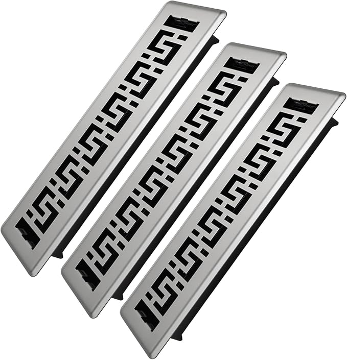 3 Pack Floor Register 2x14 Inches - Heavy Duty Walkable Steel Decorative Vent Covers for Home Floor Air Floor Vents Register Easy Adjust Air Flow with Scratch Resistant Finish
