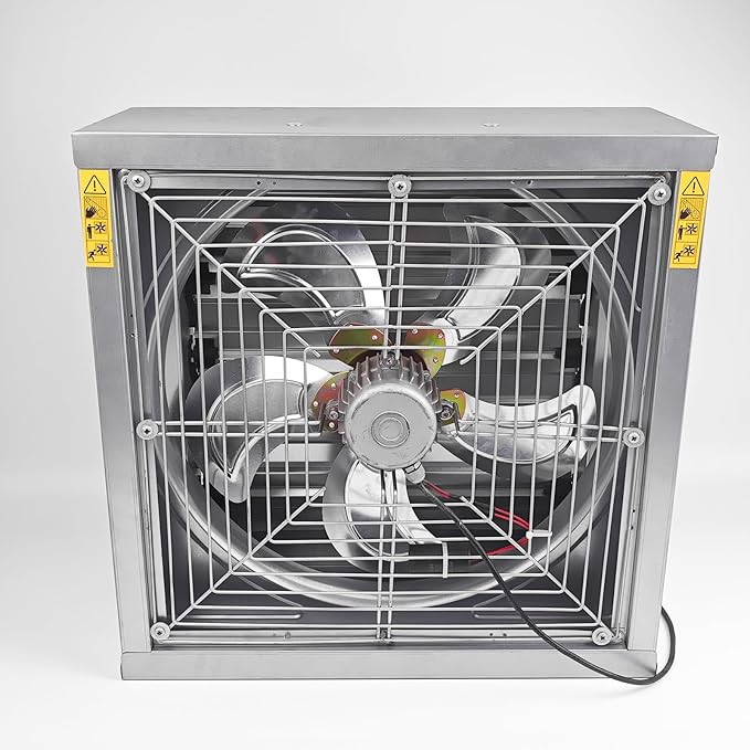 24" Wall Mounted Exhaust Fan - Variable Speed -Automatic Shutter - Vent Fan For Home Attic, Shed, or Garage Ventilation, 4390 CFM, 6180 SQF Coverage Area, New Version