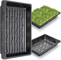 Sckee Upgraded 50 Pack Plant Growing Trays Seed Starting Tray Microgreens Growing Trays Seedling Plant Germination Starter Tray Transplant Fodder Flats, No Holes, No Leakage, Reusable (1017)