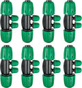 10 Pcs 1/2 to 1/4 inch Garden Hose Tubing Irrigation Fittings,4-Way Anti-Leak 1/2'' to 1/4'' Locked Barbed Drip Irrigation Tee Connectors (1/2"IDx0.6-0.63"OD) 1/2'' to 1/4'' Irrigation Tubing Fitting