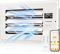 VIVOHOME Register Booster Fan - 6'' x 12'' Opening with Adjustable Louver - Smart Thermostat & 10-Speed WIFI App Control - AC Vent Fan for Floor, Ceiling, Wall - Quiet Operation (White)
