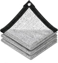 vensovo 30% Aluminum Shade Cloth - Reflective Aluminium Shade Netting Sun Shade Cover with Grommets for Cars, Dogs, Outdoor, RV, Patio (6.5x6.5FT)