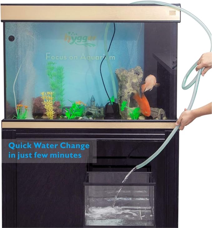 hygger 1060 GPH Quick Water Change Aquarium Pump Submersible Fountain Water Pump Fish Tank Pond Drain Transfer Pump with 3 Adaptors