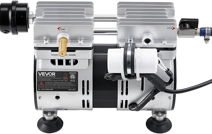 VEVOR Pond Aerators, 5.2CFM Aeration System for Lake up to 3 Acres, 3/4 HP Air Compressor, 1 Diffuser & 100' Weighted Tubings, Aeration Pump for Outdoor Ponds & Lakes Deep Water Oxygen Circulation